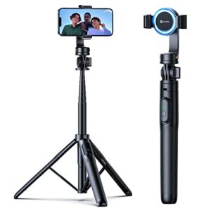andobil magstick selfie stick tripod compatible with magsafe, [redefined phone tripod] 63.5" extendable magnetic cell phone tripod stand with wireless remote, tripod for iphone 14 13 12 & all phones