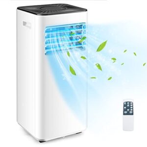 petsite portable air conditioner 10000 btu, 3 in 1 ac cooling unit with air cooler, fan & dehumidifier, led display & remote control, cools up to 350 sq.ft