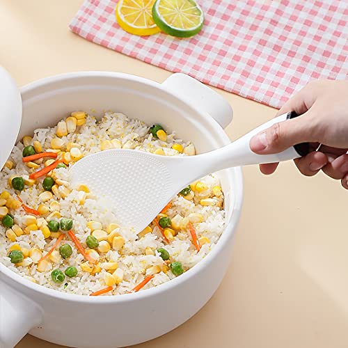 ONCIGER Rice Paddle, Non-Stick Rice Spoon, Stand-up Serving Rice Spatula Kitchen Tools (White)