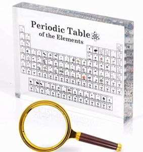 periodic table with real elements-inside - large acrylic science periodic table with elements samples 7.9 x 5 x 1 inches ins-pertab-027 0