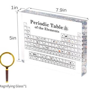 Periodic Table with Real Elements-Inside - Large Acrylic Science Periodic Table with Elements Samples 7.9 x 5 x 1 Inches Ins-PerTab-027 0