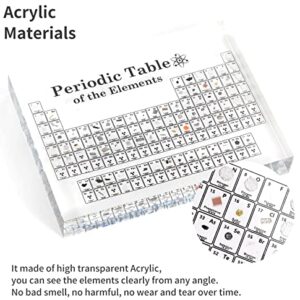 Periodic Table with Real Elements-Inside - Large Acrylic Science Periodic Table with Elements Samples 7.9 x 5 x 1 Inches Ins-PerTab-027 0