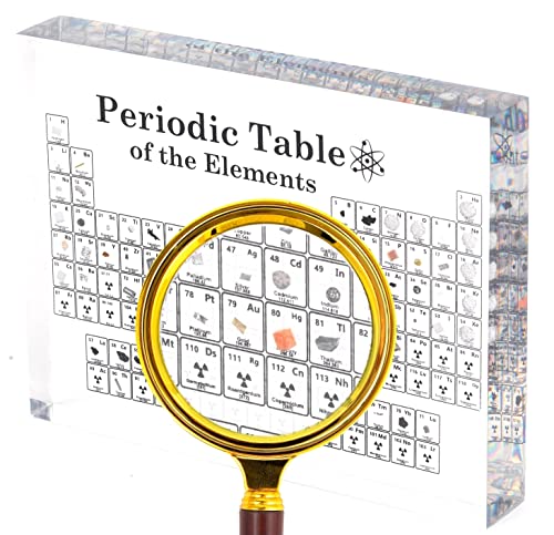 Periodic Table with Real Elements-Inside - Large Acrylic Science Periodic Table with Elements Samples 7.9 x 5 x 1 Inches Ins-PerTab-027 0