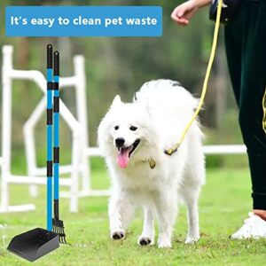 CCAATVG Dog Pooper Scooper for Large Medium Small Dogs Poop Scooper for Dogs with Lightweight Long Handle Rake and Tray