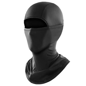 balaclava face mask, cooling neck gaiter face cover for men uv protection ski motorcycle riding (black)