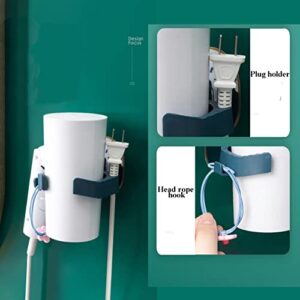 CARURLIFF Hair Dryer Holder Wall Mounted Blower Holder Bathroom Organizer Hair Dryer Wall Mount Holder Arm (White)