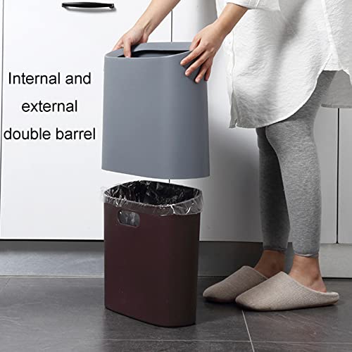 U/B Mini Trash Can, Without Lid Garbage Bin Plastic Desktop Trash Can, Small Countertop Wastebasket, for Desk, Office Kitchen, Makeup, Coffee Table (White)