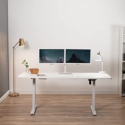 VIVO Universal 71 x 30 inch Table Top for Standard and Sit to Stand Height Adjustable Home and Office Desk Frames, White Desktop, DESK-TOP72-30W