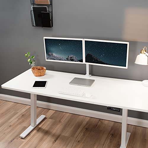 VIVO Universal 71 x 30 inch Table Top for Standard and Sit to Stand Height Adjustable Home and Office Desk Frames, White Desktop, DESK-TOP72-30W