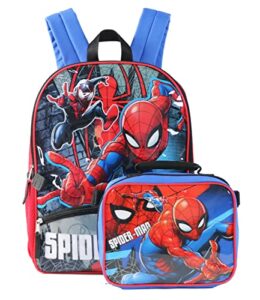 marvel spiderman backpack with lunch bag one size