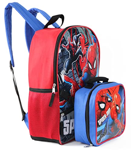 Marvel Spiderman Backpack with Lunch Bag One Size