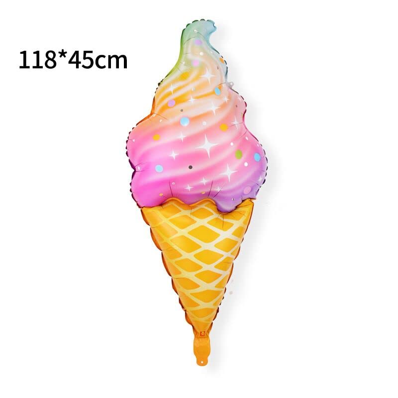 KUNGOON Ice Cream Bar Balloons Decorations,Summer Ice Cream and Donut Balloons Kit for Birthday Baby Shower Wedding Party Decorations.