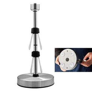 baoreytek paper towel holder stand, stainless steel paper roll holder countertop, free standing kitchen paper holder with weighted base for kitchen