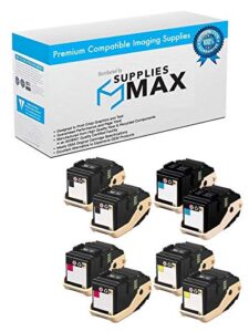 suppliesmax remanufactured replacement for phaser 7100/7100dn/7100n toner cartridge combo pack (2/pk-bk/c/m/y) (106r02602b2cmy)