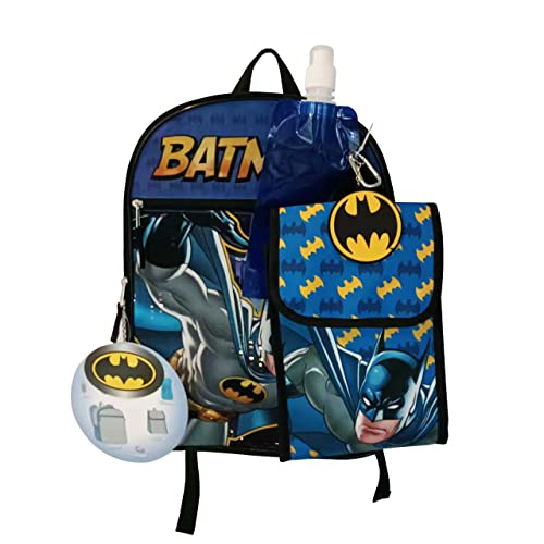 Fast Forward Batman Backpack Large 5 pieces set Lunch Bag