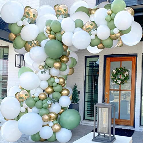 Balloon Arch Kit 139pcs Balloon Garland Kit Olive Green Latex balloons (Olive Green)