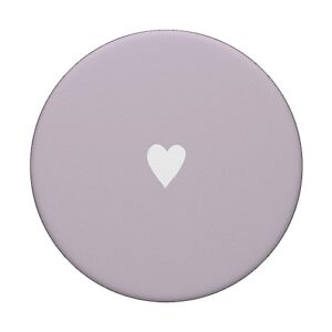 Lavender Purple Cute Hand Drawn Heart Minimalist Digital Art PopSockets Standard PopGrip