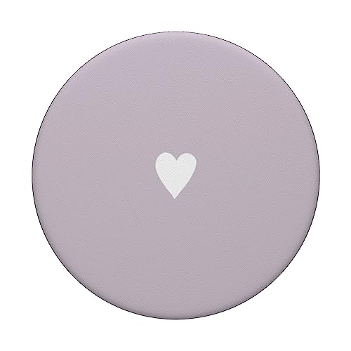 Lavender Purple Cute Hand Drawn Heart Minimalist Digital Art PopSockets Standard PopGrip