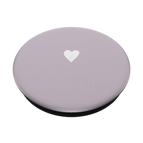 Lavender Purple Cute Hand Drawn Heart Minimalist Digital Art PopSockets Standard PopGrip