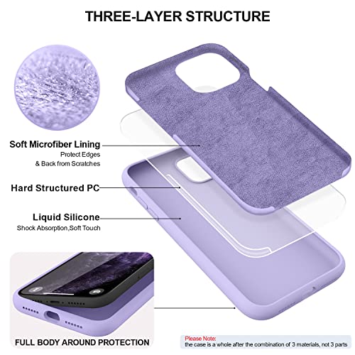 TISOOG for iPhone 11 Case [Cute 3D Dragon Scale Series] with Kickstand, Anti-Scratch Microfiber Lining, Liquid Silicone Gel Rubber Shockproof Drop Protection Case for iPhone 11 - Light Purple