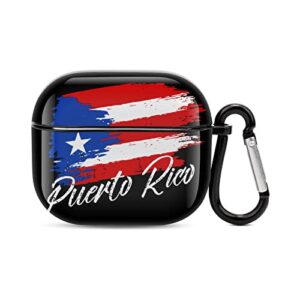 axedenrrt vintage puerto rico flag case for airpods 3 3rd generation personalized print design hard pc earphone case, one size (fgnbxcfg645m)