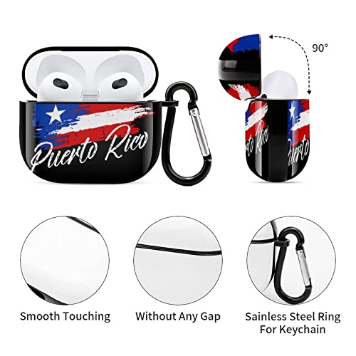 AXEDENRRT Vintage Puerto Rico Flag Case for AirPods 3 3rd Generation Personalized Print Design Hard PC Earphone Case, One Size (fgnbxcfg645m)