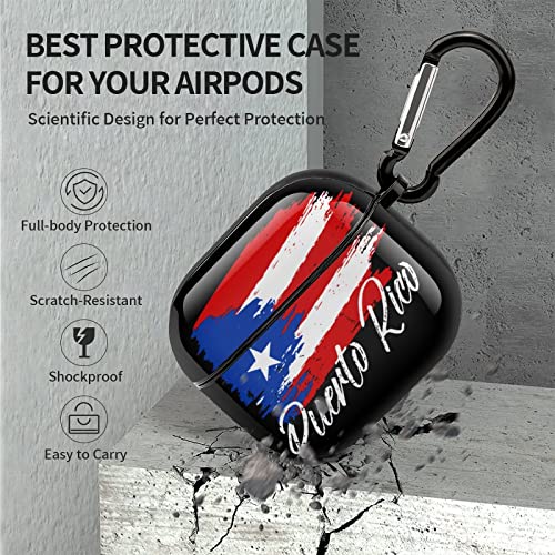 AXEDENRRT Vintage Puerto Rico Flag Case for AirPods 3 3rd Generation Personalized Print Design Hard PC Earphone Case, One Size (fgnbxcfg645m)