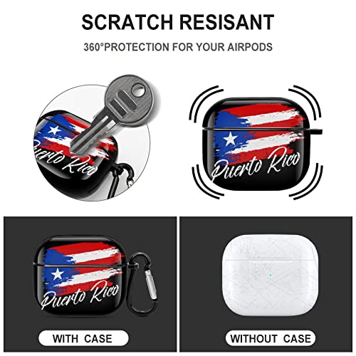 AXEDENRRT Vintage Puerto Rico Flag Case for AirPods 3 3rd Generation Personalized Print Design Hard PC Earphone Case, One Size (fgnbxcfg645m)