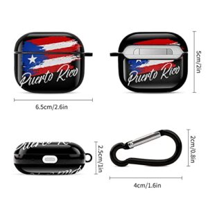 AXEDENRRT Vintage Puerto Rico Flag Case for AirPods 3 3rd Generation Personalized Print Design Hard PC Earphone Case, One Size (fgnbxcfg645m)