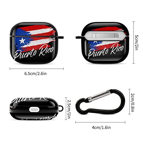 AXEDENRRT Vintage Puerto Rico Flag Case for AirPods 3 3rd Generation Personalized Print Design Hard PC Earphone Case, One Size (fgnbxcfg645m)