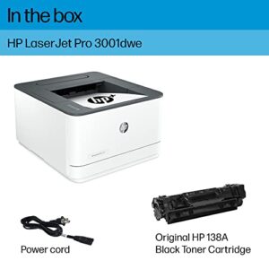 HP LaserJet Pro 3001dwe Wireless Black & White Monochrome Printer with HP+ Smart Office Features