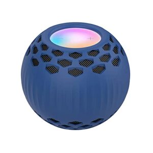 Hahace Protective Cover Compatible with HomePod Mini, Protective Case with Hollow Design Dust-Proof & Drop-Proof (Blue)