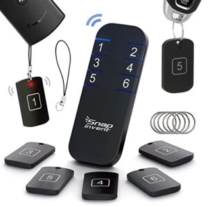 key finder tag trackers & retriever - beeper locators to find tv remote control fast- quick finder keychain tracker tags - tracking items, keys, purse, wallet, pets to locate them quickly