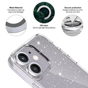 Jasmeas Design for iPhone 11 Case Glitter, with [2 Pack] Screen Protector & [2 Pack] Camera Lens Protector Sparkle PC Hard Soft TPU Silicone Bumper Women Phone Cases for Women Girls (Clear)