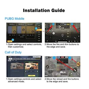 Mobile Gaming Trigger, Physically Mapped Automatic Continuous Click Game Trigger, PUBG Mobile Controller, RGB Light Alloy Button Zero Latency, for PUBG/Fortnite/COD/NEW STATE Mobile Game