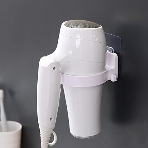 CARURLIFF 2 Pack Hair Dryer Holder Wall Mounted Blower Rack Ring Blow Dryer Wall Hanger for Bathroom