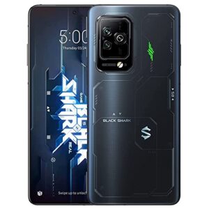 black shark 5 pro unlocked gaming smartphone, 12 gb + 256 gb 5g cell phone, 6.67" e4 144hz display, snapdragon 8 gen 1 + lpddr5 + ufs3.1, 64mp camera, 120w charging with 4650mah - black