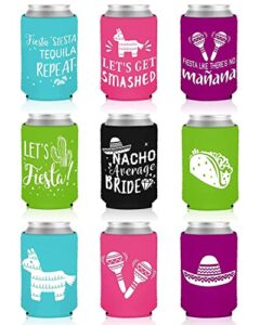 fiesta bachelorette party decorations can sleeves favor for nacho average bride bridal shower mexico bachelorette party supplies can sleeves 9-pack