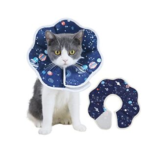 cat recovery collar, soft cone collar adjustable protective cone, lightweight waterproof fasteners collars for pets cats puppies, after surgery| stop licking| daily use