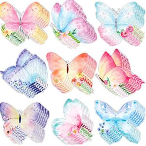 54 pcs butterfly cutouts watercolor wall decals classroom decoration bulletin board borders paper cut outs with 96 glue point dots for home decor baby shower birthday party