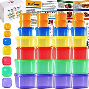 Portion Control Container and Food Plan (Labeled 28 Pcs) - 21 Day Portion Control Container Kit- 21 Day Tally Chart with e-Book