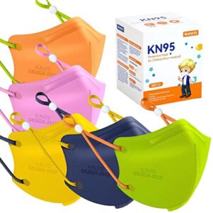 50 pcs kids kn95 masks for children disposable kn95 face masks with adjustable ear loop for boys girls multi color