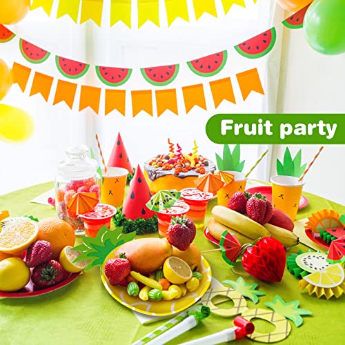 24 Count Pineapple Plates Hawaiian Tropical Luau Party Plates Kids' Adults Party Pineapple Dinner Plate for Birthday Baby Shower Wedding Hawaiian Summer Beach Party Decorations, 9.25 x 6.42 Inches