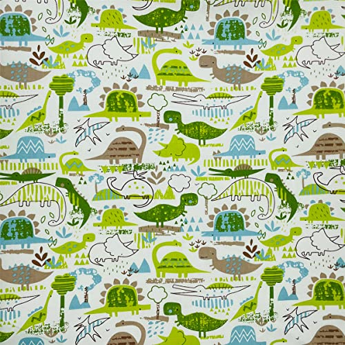 Dinosaur Cotton Fabric Squares for Baby Boy,Charm Packs for Quilting 5 inch,Fabric Scraps for Crafts,Precut Quilt Squares 5x5 (42Pcs) SZRUIZFZ