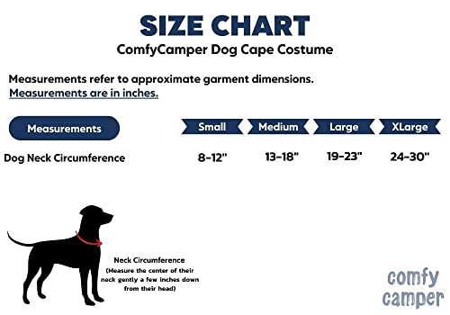 ComfyCamper Red and White Dog Costume - X Large Medium Small French Lab Retriever Pet Cosplay Halloween Costumes Ball (Medium, Cape)