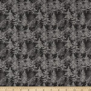 riley blake designs riley blake nature's window trees fabric, charcoal