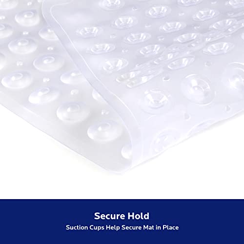 Kenney Microban Protected Bubble Bath Mat, 30.75" L x 15.25" W, Frosted