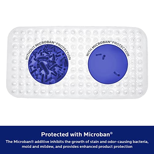 Kenney Microban Protected Bubble Bath Mat, 30.75" L x 15.25" W, Frosted