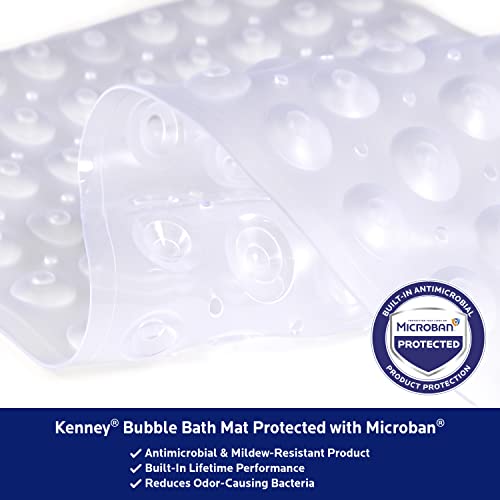 Kenney Microban Protected Bubble Bath Mat, 30.75" L x 15.25" W, Frosted