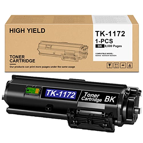 HSMQ High Yield Toner Kit Compatible TK-1172 TK1172 Replacement for Kyocera M2540d M2540dw M2040dn Toner Cartridge Printers-Sold by HNSMGS (Black, 1-Pack)